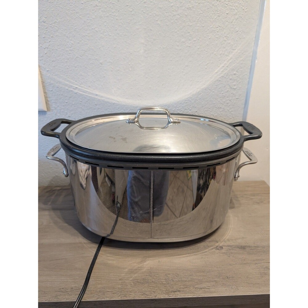 ALL-CLAD 7 Quart Slow Cooker Stainless Steel Crock Pot Series SC01 - Tested - Picture 2 of 8